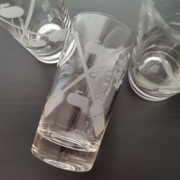 4 curling theme tumbler glasses - 10 oz - Picture 5 of 11